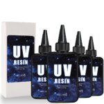 Kit de resina UV: tamaño más grande y resina transparente de cristal duro mejorada de 200 g para la producción de joyería artesanal