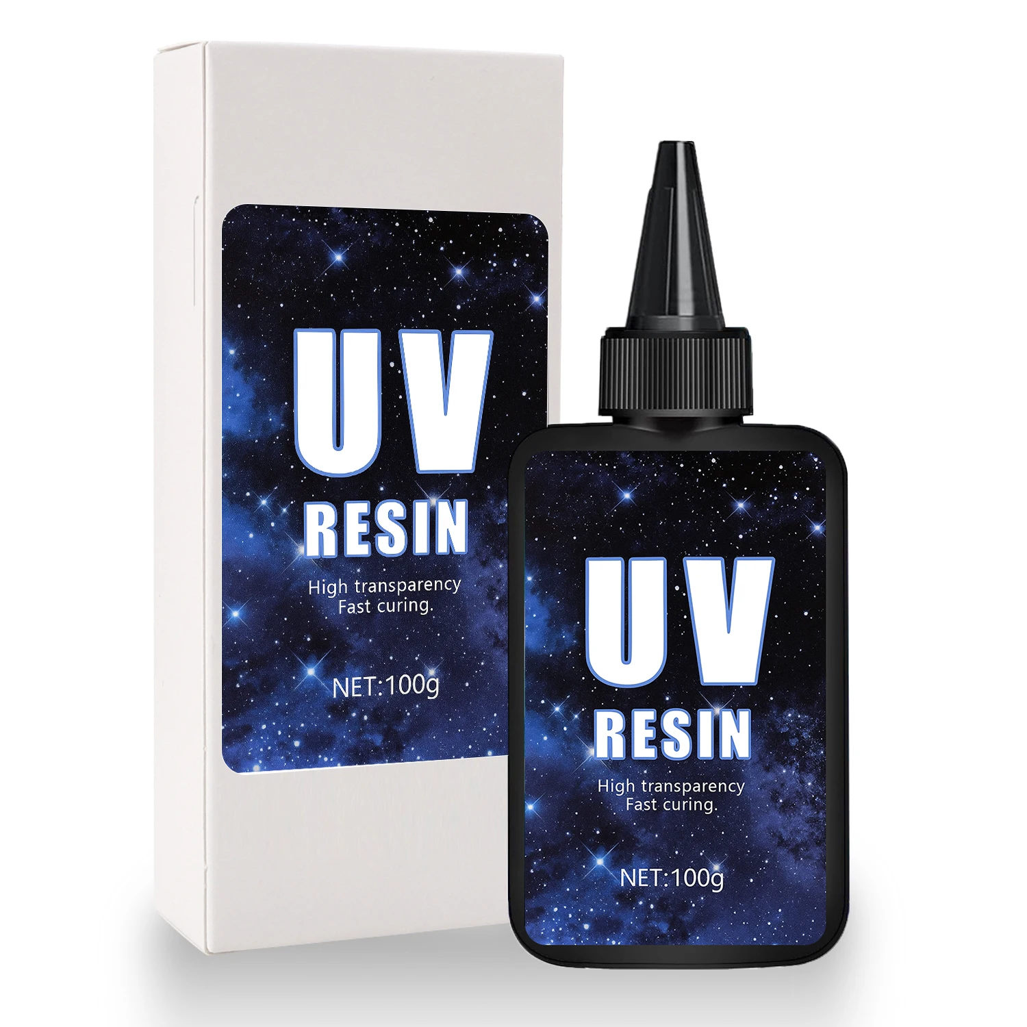 Kit de resina UV: tamaño más grande y resina transparente de cristal duro mejorada de 200 g para la producción de joyería artesanal