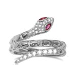 Anillos brillantes de circón con alas de flor y corazón para mujer, corona de Plata de Ley 925 de Navidad, joyería fina, regalos de aniversario de boda - Imagen 4