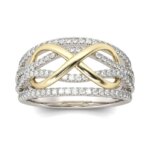 Anillos brillantes de circón con alas de flor y corazón para mujer, corona de Plata de Ley 925 de Navidad, joyería fina, regalos de aniversario de boda - Imagen 5