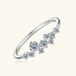 Anillo Apilable Curvo de Plata 925 con Moissanita D VVS1, Diseño de Enredadera Trenzada en Oro Rosa, Joyería Fina para Mujer - Imagen 3