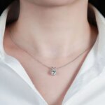 Collar de Moissanita Certificado por Lnngy de 0.5ct a 5ct, Brillante Collar con Colgante de Diamante Cultivado en Laboratorio para Mujer, Joyería Diaria - Imagen 4