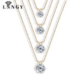 Collar de Moissanita Certificado por Lnngy de 0.5ct a 5ct, Brillante Collar con Colgante de Diamante Cultivado en Laboratorio para Mujer, Joyería Diaria - Imagen 2