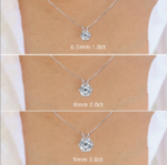 Collar de Moissanita Certificado por Lnngy de 0.5ct a 5ct, Brillante Collar con Colgante de Diamante Cultivado en Laboratorio para Mujer, Joyería Diaria - Imagen 3