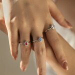 Anillo MODIAN Plata de Ley 925 auténtica clásico elegante ovalado con circonita colorida de arcoíris para mujer, joyería fina de compromiso de boda - Imagen 3