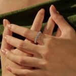 Anillos MODIAN deslumbrantes de Color D de moissanita para eternidad, anillo de moda apilable de lujo de Plata de Ley 925 para mujer, joyería fina - Imagen 2