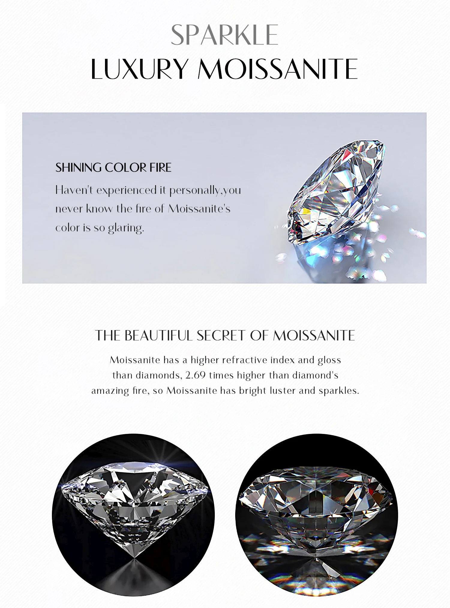 Anillos MODIAN deslumbrantes de Color D de moissanita para eternidad, anillo de moda apilable de lujo de Plata de Ley 925 para mujer, joyería fina