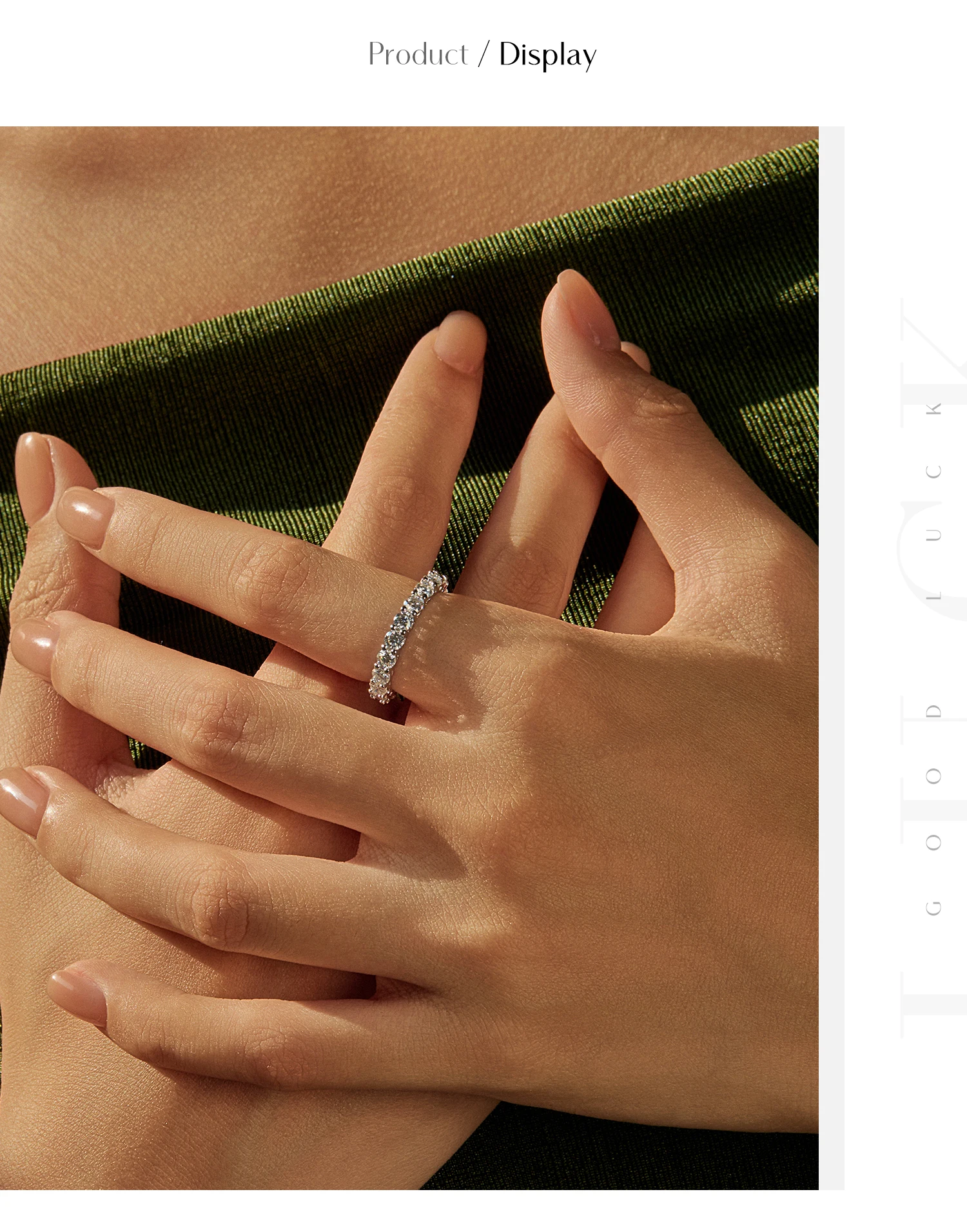 Anillos MODIAN deslumbrantes de Color D de moissanita para eternidad, anillo de moda apilable de lujo de Plata de Ley 925 para mujer, joyería fina