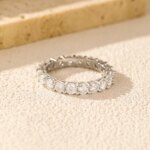 Anillos MODIAN deslumbrantes de Color D de moissanita para eternidad, anillo de moda apilable de lujo de Plata de Ley 925 para mujer, joyería fina - Imagen 4