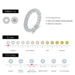 Anillos MODIAN deslumbrantes de Color D de moissanita para eternidad, anillo de moda apilable de lujo de Plata de Ley 925 para mujer, joyería fina - Imagen 3
