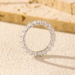Anillos MODIAN deslumbrantes de Color D de moissanita para eternidad, anillo de moda apilable de lujo de Plata de Ley 925 para mujer, joyería fina - Imagen 5