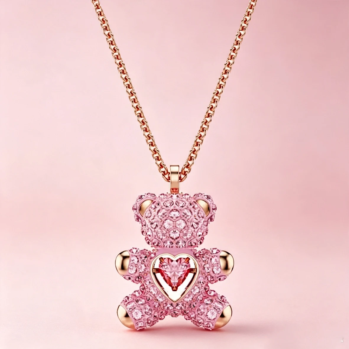Accesorios de Oso Abrazador con Circonita Cúbica Brillante, Encantadora Colección de Joyería Delicada con Oso de Corazón y Cadena de Perlas para Citas Diarias Accesorios de Oso Abrazador con Circonita Cúbica Brillante, Encantadora Colección de Joyería Delicada con Oso de Corazón y Cadena de Perlas para Citas Diarias