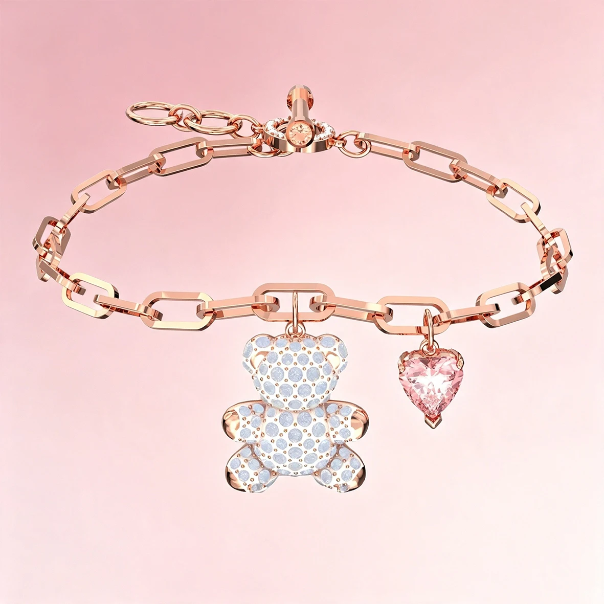 Accesorios de Oso Abrazador con Circonita Cúbica Brillante, Encantadora Colección de Joyería Delicada con Oso de Corazón y Cadena de Perlas para Citas Diarias Accesorios de Oso Abrazador con Circonita Cúbica Brillante, Encantadora Colección de Joyería Delicada con Oso de Corazón y Cadena de Perlas para Citas Diarias
