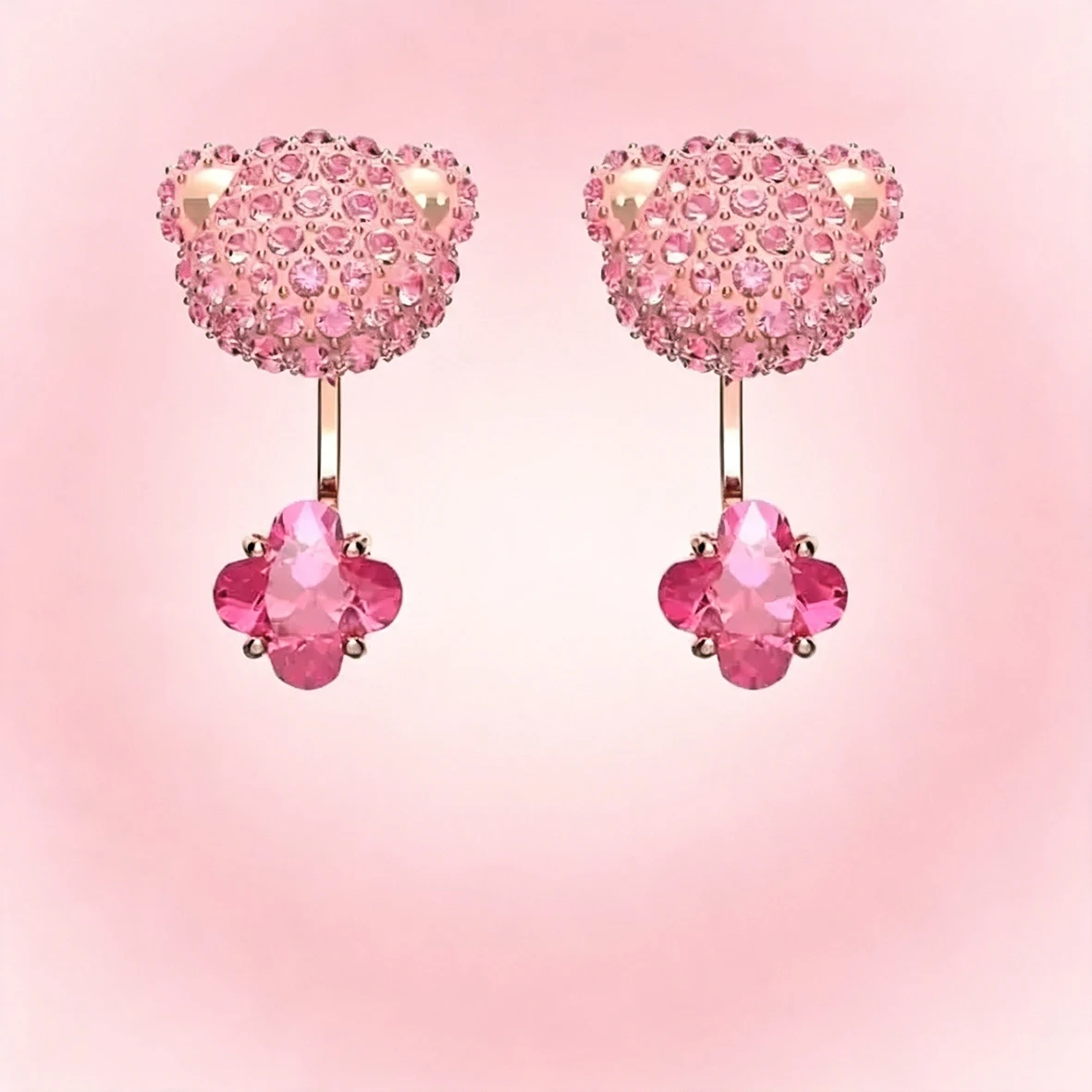 Accesorios de Oso Abrazador con Circonita Cúbica Brillante, Encantadora Colección de Joyería Delicada con Oso de Corazón y Cadena de Perlas para Citas Diarias Accesorios de Oso Abrazador con Circonita Cúbica Brillante, Encantadora Colección de Joyería Delicada con Oso de Corazón y Cadena de Perlas para Citas Diarias