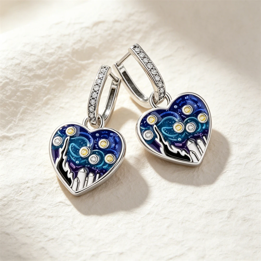 Nuevos Pendientes Colgantes de Plata 925 con Diseño de Lazo, Corazón, Cruz, Ojo Turco, Garra, Perla y Circonita Incrustada para Mujer, Joyería Diaria y de Fiesta, Regalos