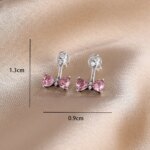 Nuevos Pendientes Colgantes de Plata 925 con Diseño de Lazo, Corazón, Cruz, Ojo Turco, Garra, Perla y Circonita Incrustada para Mujer, Joyería Diaria y de Fiesta, Regalos - Imagen 3