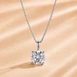 Collar de Diamantes Cultivados en Laboratorio Personalizado, Oro de 9K y 14K, 1ct a 3ct, Claridad VS, Color D, Joyería Fina para Mujer, Aniversario, Compromiso