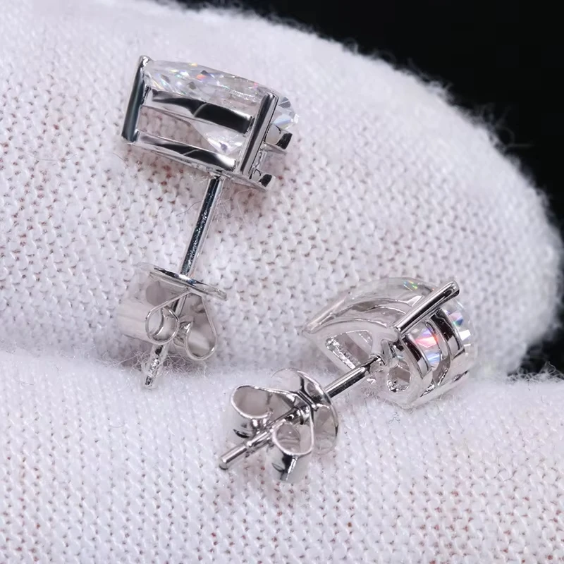 Pendientes de lujo de 0,5-3 quilates Marquesa corazón pera Moissanite pendientes de diamante para mujer pendientes de plata de ley 925 para mujer joyería nueva