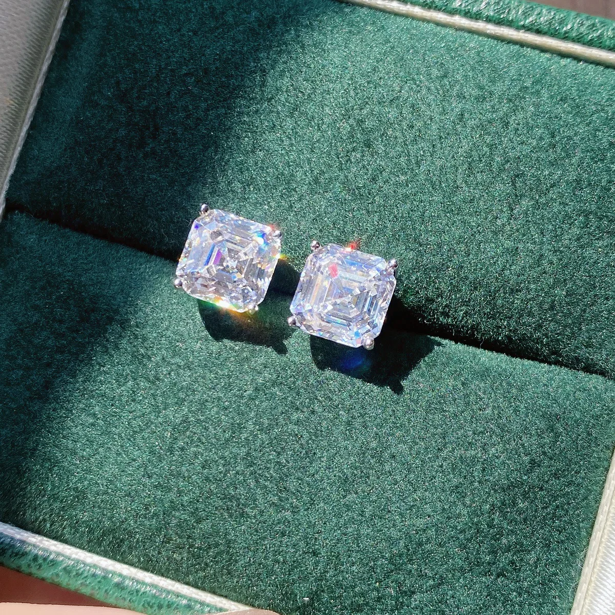 Pendientes de lujo de 0,5-3 quilates Marquesa corazón pera Moissanite pendientes de diamante para mujer pendientes de plata de ley 925 para mujer joyería nueva