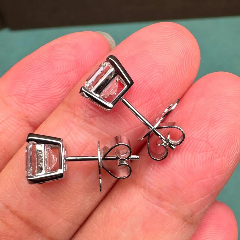 Pendientes de lujo de 0,5-3 quilates Marquesa corazón pera Moissanite pendientes de diamante para mujer pendientes de plata de ley 925 para mujer joyería nueva