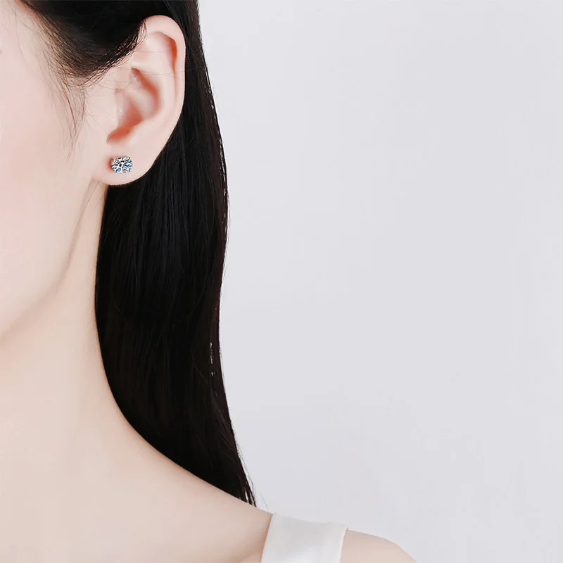 Pendientes de lujo de 0,5-3 quilates Marquesa corazón pera Moissanite pendientes de diamante para mujer pendientes de plata de ley 925 para mujer joyería nueva