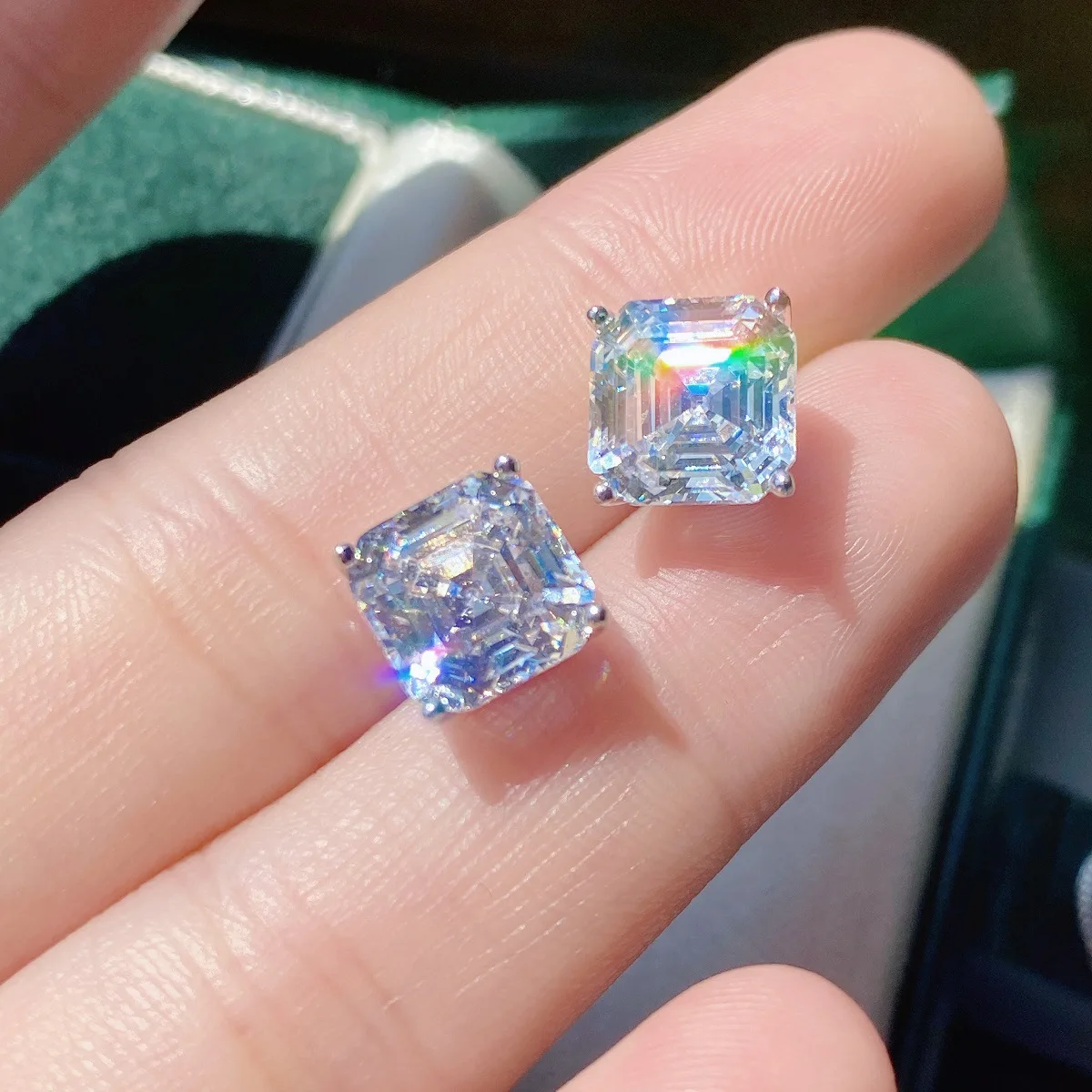 Pendientes de lujo de 0,5-3 quilates Marquesa corazón pera Moissanite pendientes de diamante para mujer pendientes de plata de ley 925 para mujer joyería nueva
