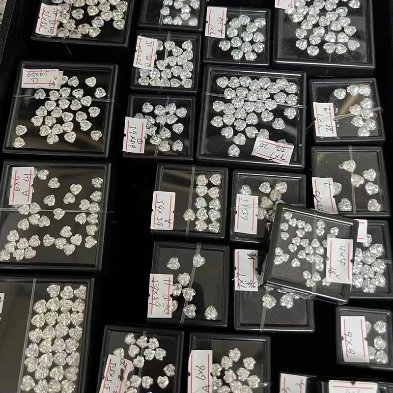 Pendientes de lujo de 0,5-3 quilates Marquesa corazón pera Moissanite pendientes de diamante para mujer pendientes de plata de ley 925 para mujer joyería nueva