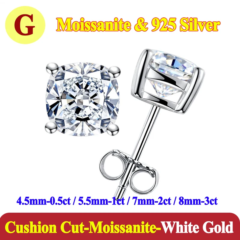 Pendientes de lujo de 0,5-3 quilates Marquesa corazón pera Moissanite pendientes de diamante para mujer pendientes de plata de ley 925 para mujer joyería nueva