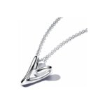 Elegante regalo para el Día de San Valentín, collar de circonita con lazo en forma de corazón de plata pura 925% para mujer, joyería fina, accesorios para fiesta de boda - Imagen 3