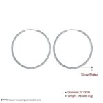 DOTEFFIL-pendientes de aro grandes para mujer, de Plata de Ley 925, círculo redondo mate, 50mm, joyería de moda europea, regalo, gran oferta - Imagen 6