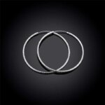 DOTEFFIL-pendientes de aro grandes para mujer, de Plata de Ley 925, círculo redondo mate, 50mm, joyería de moda europea, regalo, gran oferta - Imagen 5