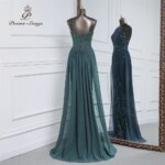 Vestido de noche de sirena de lentejuelas de lujo con tren de gasa desmontable, vestidos de fiesta de noche para mujer, fiesta de boda - Imagen 3