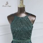 Vestido de noche de sirena de lentejuelas de lujo con tren de gasa desmontable, vestidos de fiesta de noche para mujer, fiesta de boda - Imagen 2