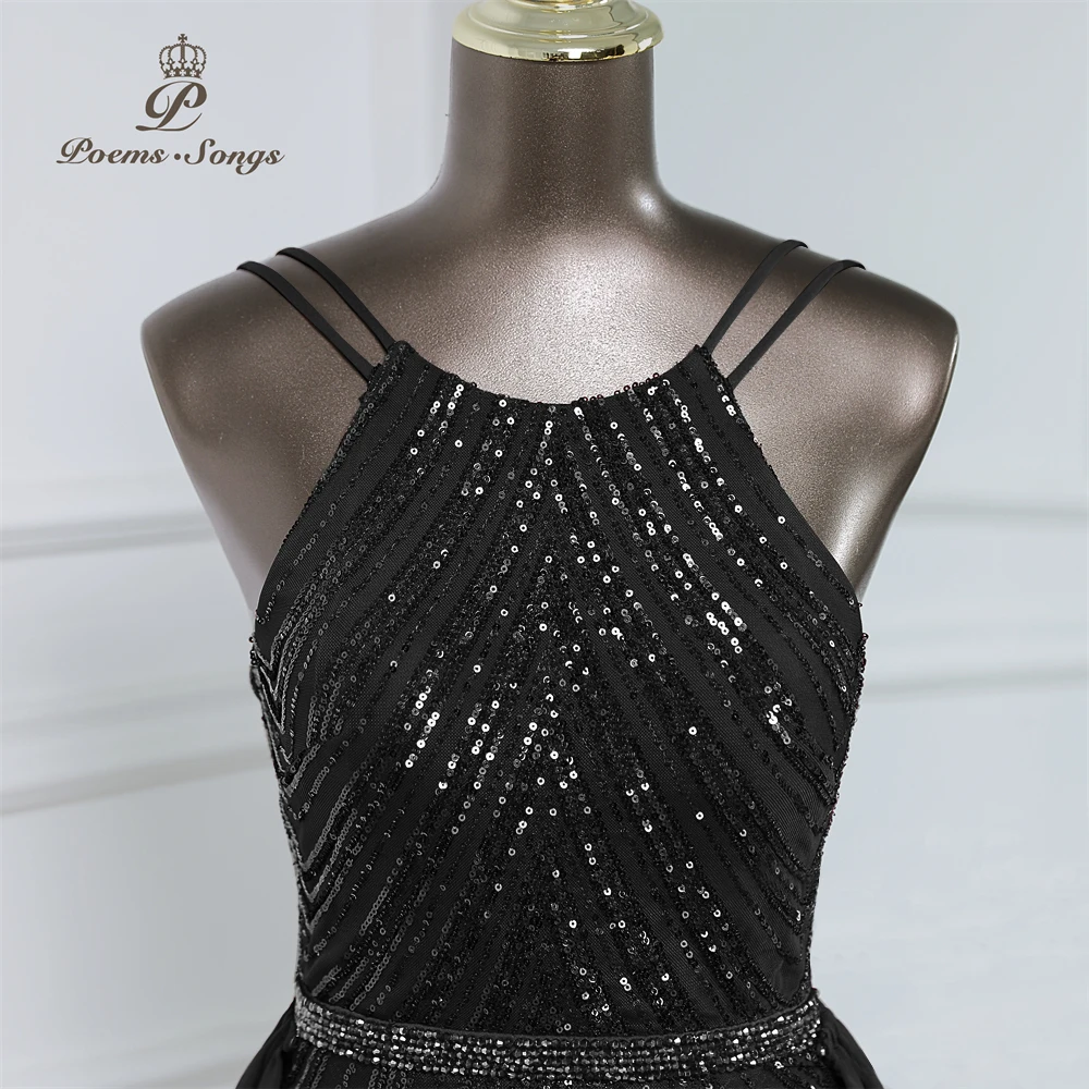 Vestido de noche de sirena de lentejuelas de lujo con tren de gasa desmontable, vestidos de fiesta de noche para mujer, fiesta de boda