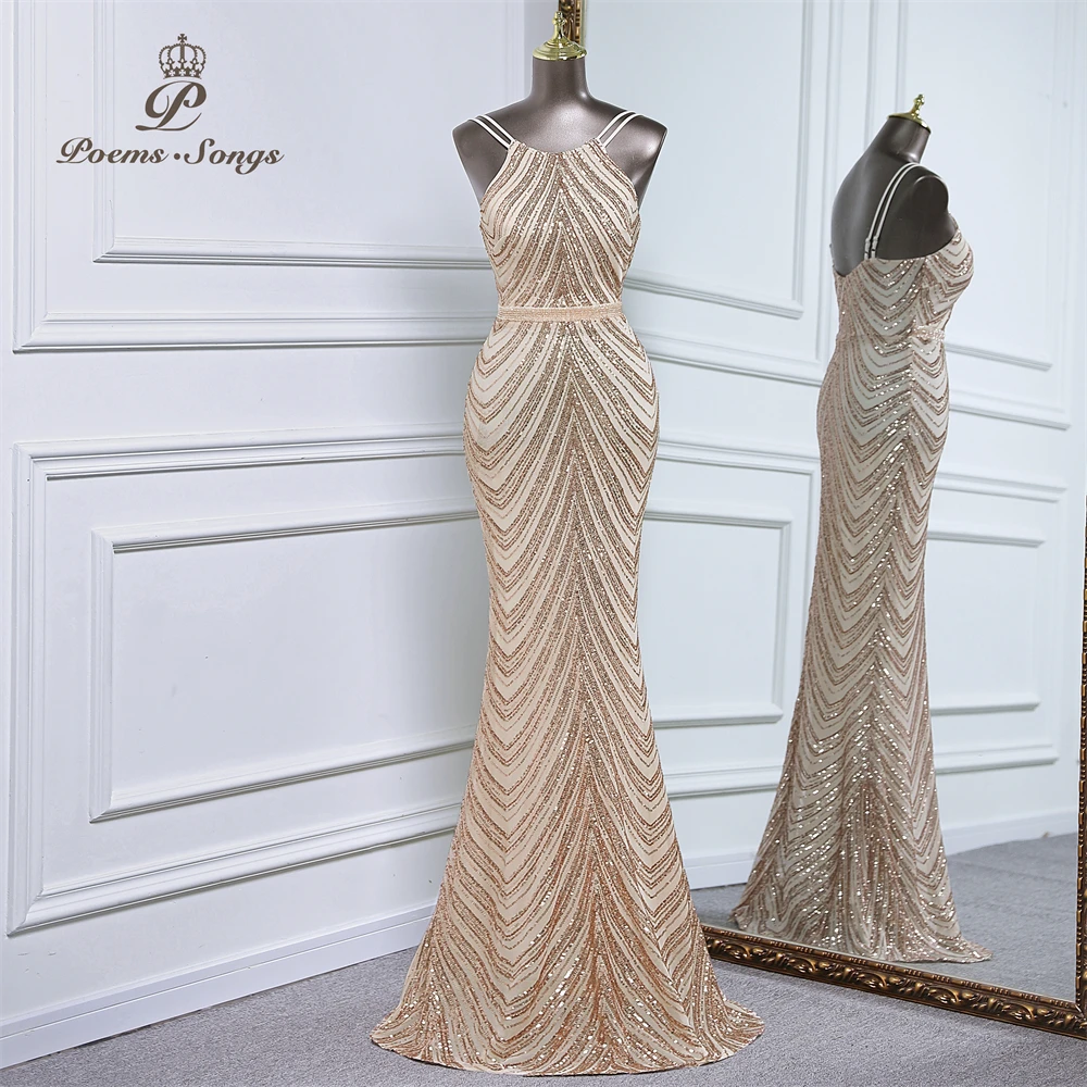 Vestido de noche de sirena de lentejuelas de lujo con tren de gasa desmontable, vestidos de fiesta de noche para mujer, fiesta de boda