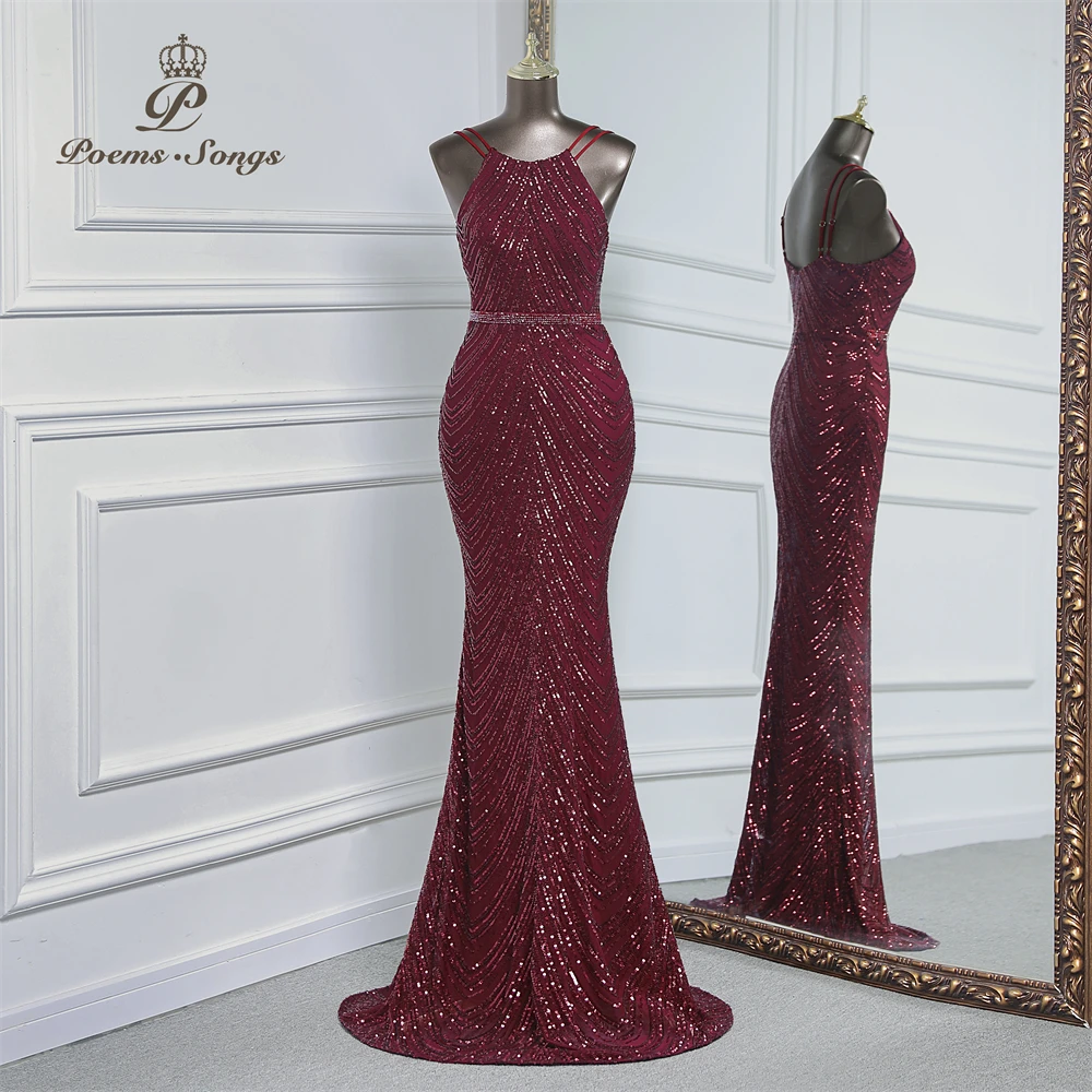 Vestido de noche de sirena de lentejuelas de lujo con tren de gasa desmontable, vestidos de fiesta de noche para mujer, fiesta de boda