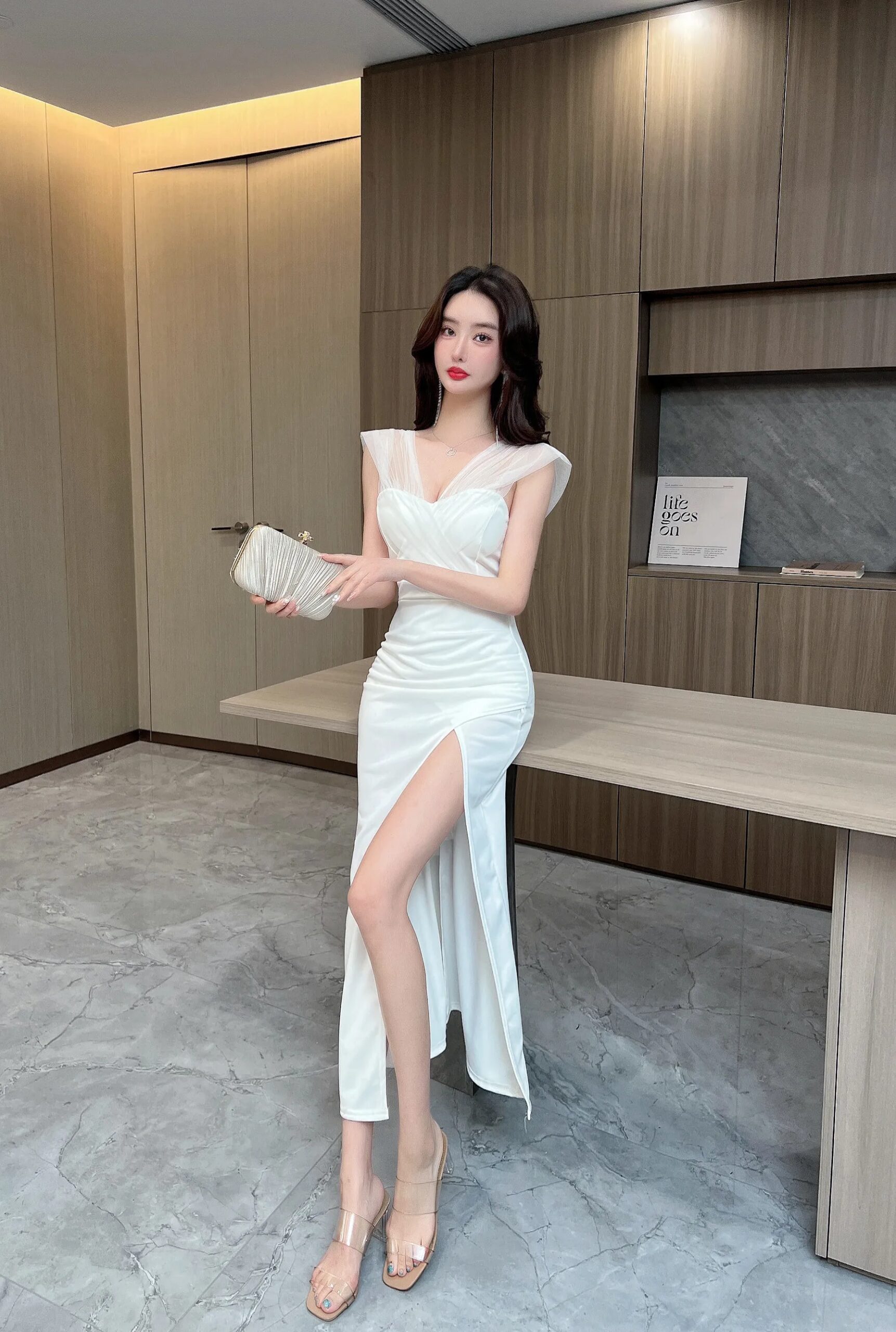 Vestido Bodycon Sexy con Abertura Lateral y Cintura Alta para Mujer, Estilo Club, Vestido de Noche, Evento Formal, Elegante, ... Vestido Bodycon Sexy con Abertura Lateral y Cintura Alta para Mujer, Estilo Club, Vestido de Noche, Evento Formal, Elegante, ...