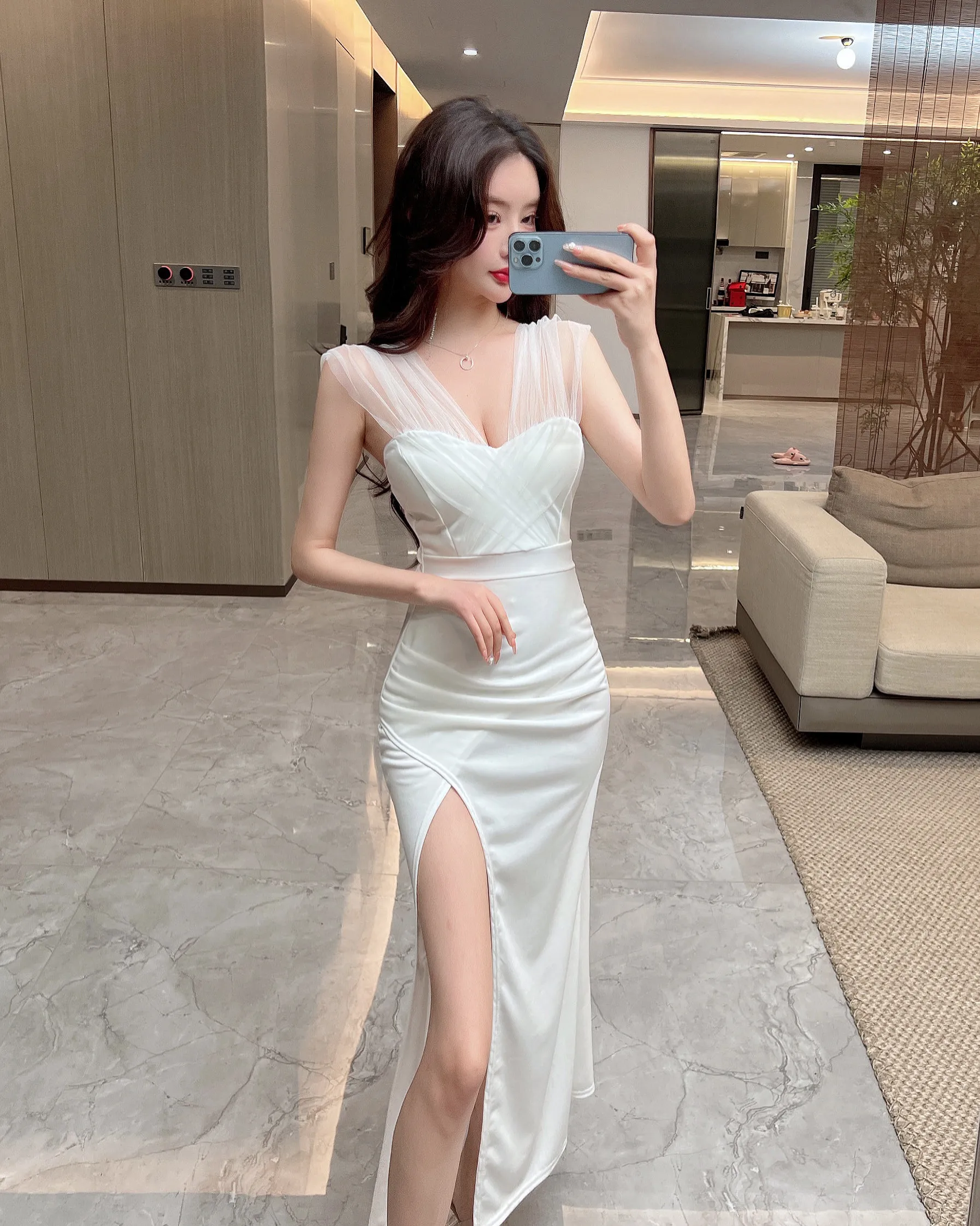 Vestido Bodycon Sexy con Abertura Lateral y Cintura Alta para Mujer, Estilo Club, Vestido de Noche, Evento Formal, Elegante, ... Vestido Bodycon Sexy con Abertura Lateral y Cintura Alta para Mujer, Estilo Club, Vestido de Noche, Evento Formal, Elegante, ...