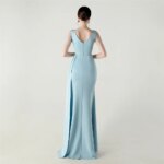 DEERVEADO, vestido de noche elegante de sirena con escote en V profundo y cuentas, 7 colores, vestido Formal para ocasiones especiales, vestidos de fiesta - Imagen 2