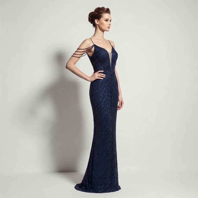 DEERVEADO Vestidos de noche sexys con lentejuelas y cuello en V profundo en 11 colores para mujer, vestidos largos de lujo con cuentas para fiesta de graduación, vestido formal de gala DEERVEADO Vestidos de noche sexys con lentejuelas y cuello en V profundo en 11 colores para mujer, vestidos largos de lujo con cuentas para fiesta de graduación, vestido formal de gala