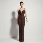 DEERVEADO Vestidos de noche sexys con lentejuelas y cuello en V profundo en 11 colores para mujer, vestidos largos de lujo con cuentas para fiesta de graduación, vestido formal de gala - Imagen 5