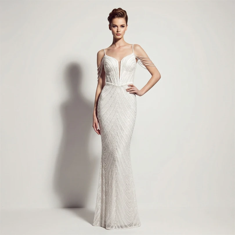 DEERVEADO Vestidos de noche sexys con lentejuelas y cuello en V profundo en 11 colores para mujer, vestidos largos de lujo con cuentas para fiesta de graduación, vestido formal de gala DEERVEADO Vestidos de noche sexys con lentejuelas y cuello en V profundo en 11 colores para mujer, vestidos largos de lujo con cuentas para fiesta de graduación, vestido formal de gala
