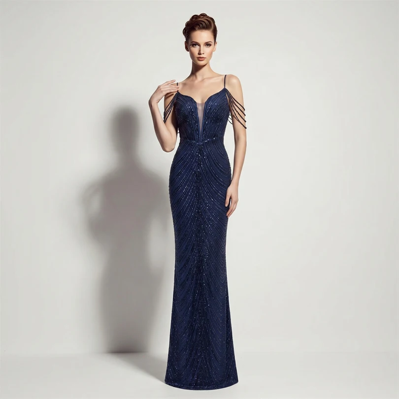 DEERVEADO Vestidos de noche sexys con lentejuelas y cuello en V profundo en 11 colores para mujer, vestidos largos de lujo con cuentas para fiesta de graduación, vestido formal de gala DEERVEADO Vestidos de noche sexys con lentejuelas y cuello en V profundo en 11 colores para mujer, vestidos largos de lujo con cuentas para fiesta de graduación, vestido formal de gala