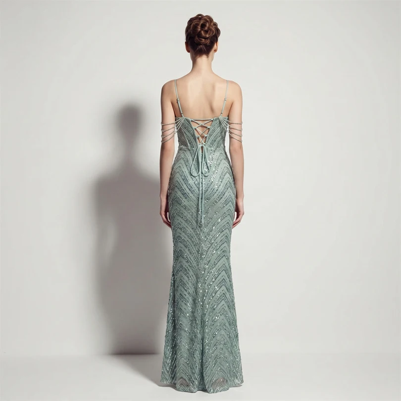 DEERVEADO Vestidos de noche sexys con lentejuelas y cuello en V profundo en 11 colores para mujer, vestidos largos de lujo con cuentas para fiesta de graduación, vestido formal de gala DEERVEADO Vestidos de noche sexys con lentejuelas y cuello en V profundo en 11 colores para mujer, vestidos largos de lujo con cuentas para fiesta de graduación, vestido formal de gala