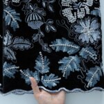 Tela de encaje de terciopelo con lentejuelas nigerianas SJD LACE, encaje de lentejuelas francesas Royle Blue de alta calidad, terciopelo africano para vestidos de mujer 5048 - Imagen 5