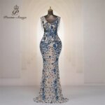 Vestidos de Noche Elegantes Personalizados con Mangas de Cuentas, Vestidos de Sirena para Mujer, Vestidos de Graduación, Vestido Largo, Vestido de Fiesta Formal, Vestidos de Noche