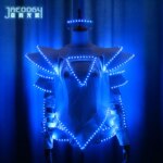 Falda brillante LED para mujer, accesorios brillantes para fiesta de DJ de noche, espectáculo de escenario, falda brillante de Ballet Sexy, nuevo estilo - Imagen 2
