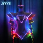 Falda brillante LED para mujer, accesorios brillantes para fiesta de DJ de noche, espectáculo de escenario, falda brillante de Ballet Sexy, nuevo estilo - Imagen 4