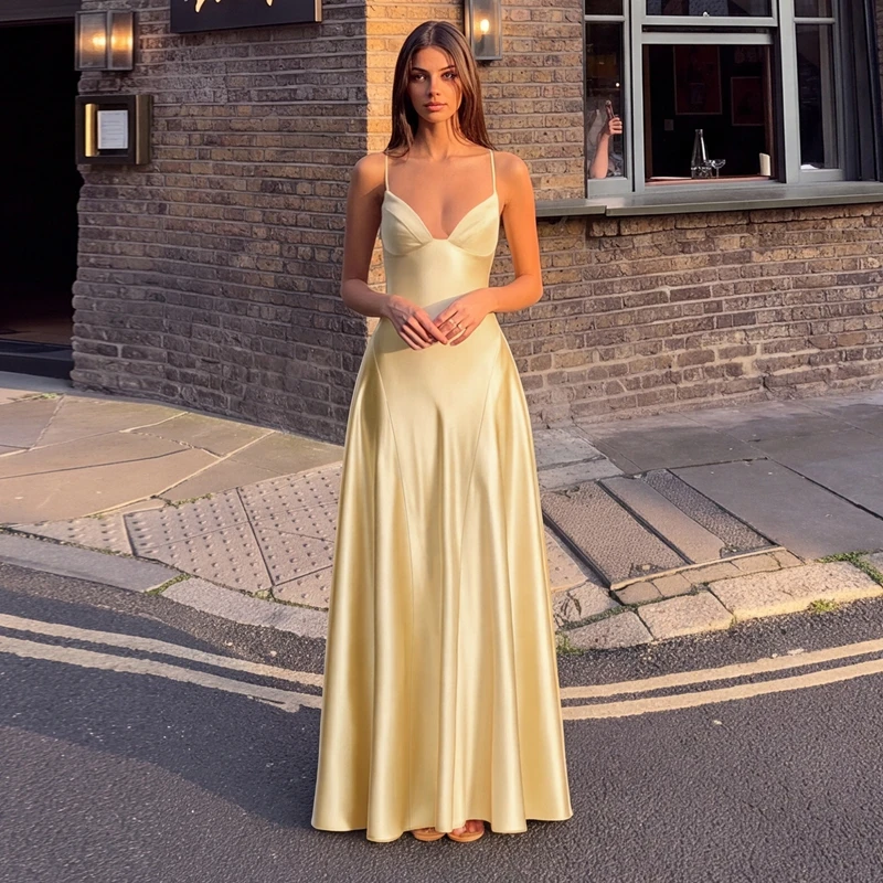Vestido largo de corte ajustado con cuello en V, elegante y sencillo, de la marca Hugcitar, ideal para mujeres, con cremallera, perfecto para fiestas, eventos de noche, cumpleaños o como vestido de verano.