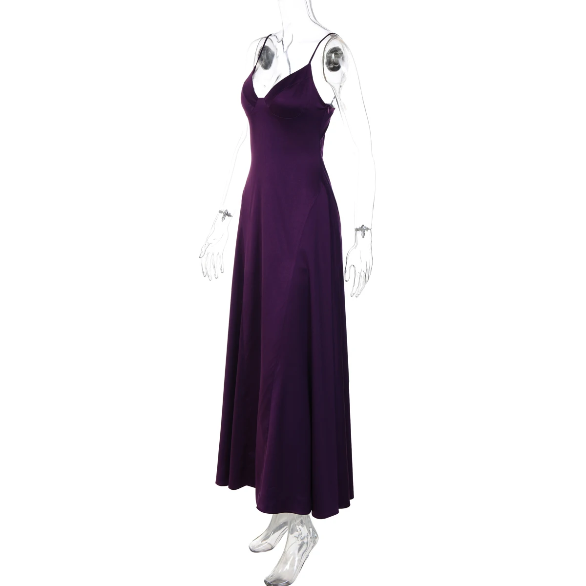 Vestido largo de corte ajustado con cuello en V, elegante y sencillo, de la marca Hugcitar, ideal para mujeres, con cremallera, perfecto para fiestas, eventos de noche, cumpleaños o como vestido de verano.